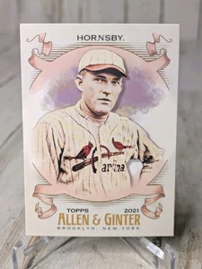 2021 Topps Allen & Ginter - Rogers Hornsby #177 Cardinals HOF - Foto 1 di 2