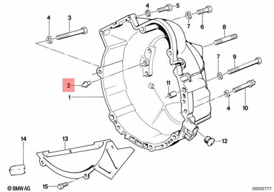 Pin de pivote genuino BMW 530i 320i 733i 528i 533i 318i - palanca de horquilla de liberación de embrague Foto 1 de 1