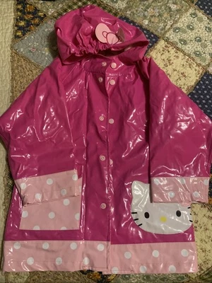 Девочек 4T Hello Kitty розовый Western Chief с подкладкой с капюшоном дождевик - Изображение 1 из 4