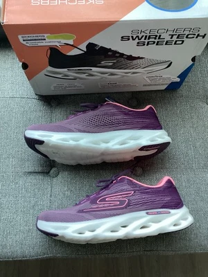 NWT Skechers Women's GO RUN Swirl Tech Speed Running Sneakers, size 9 - Image 1 of 4