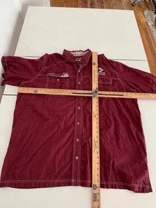 Camisa Game Guard Exterior 3XL Granate Western Rodeo Vaquero Bordado Ranchero - Imagen 1 de 9