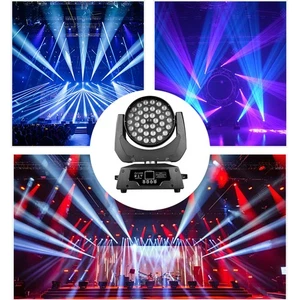 Lavadora de haz versión botón RGB 36x10W LED cabezal móvil zoom de lavado luces de escenario DMX - Imagen 1 de 11