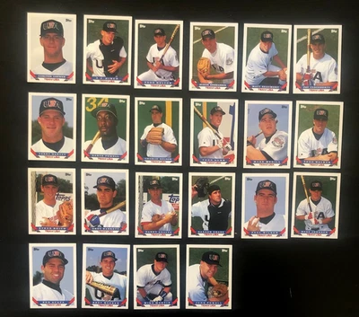 1993 Topps Team USA Olympic Team Set of 22 TODD HELTON  A.J. Hinch RC - NM - Image 1 of 4