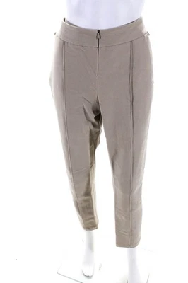 Pantalones al tobillo Worth para mujer cintura alta ajustados pierna ponte beige talla 12 Foto 1 de 4