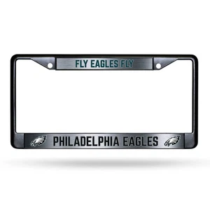 Philadelphia Eagles Premium Black Long Lasting Zinc Alloy NFL License Plate F... - Picture 1 of 6