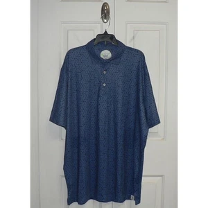 TailorByrd Men's Performance Polo in Black/Blue Geometric Print XLarge MSRP $80 - Picture 1 of 5