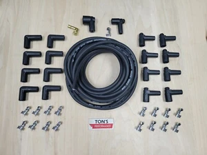 Universal MSD Super Conductor 8.5mm Black Spark Plug Wire HEI kit v8 Black 90 - Picture 1 of 4
