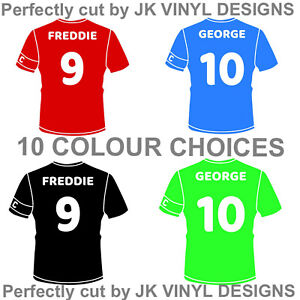 ⚽️ Football Shirt Stickers Vinyl Decals ⚽️ Bedroom ⚽️ Football Wall Art Sticker