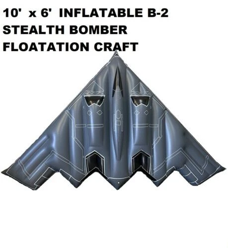 B-2 Stealth Bomber aufblasbares Schwimm Wasserfahrzeug 10' x 6' FLOAT *** - Bild 1 von 4