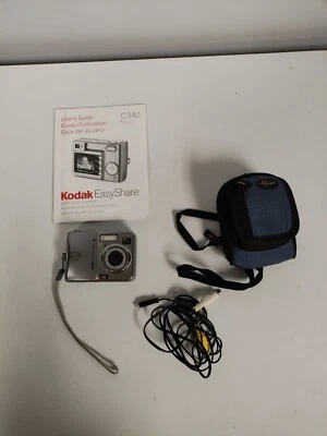 Kodak EasyShare C340 Camera Silver 5MP Digital with Case A/V Cable Doesn't Work - Image 1 of 4