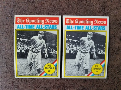 (2) 1976 Topps Baseball Pie Traynor #343 - Pittsburgh Pirates - Image 1 of 3