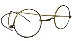 Vintage Edwardian Style Brass Wire Rim Round Shape Goggle - Picture 1 of 10