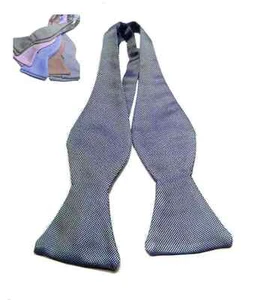 PAPILLON DA FARE uomo blu SETA cravatta a farfalla possibile abbinata a pochette - Bild 1 von 2