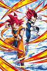 Dragon Ball Super Poster Goku & Vegeta God Red POSTER