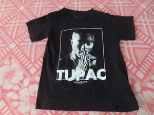 Tupac RIP  90s King Of Rap Youth  L Shirt Praying In Memoriam Black made in usa - Picture 1 of 8