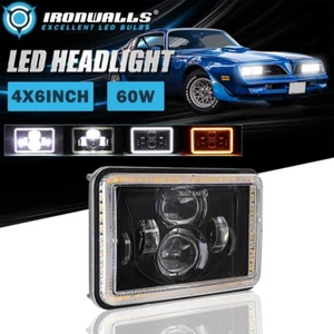 4x6" LED Headlight Hi-Lo DRL Turn Signal Lamp for Pontiac Firebird Trans AM - Picture 1 of 12