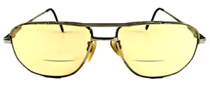 Vintage Aviator Pilot Eyeglasses, Gold Rims, Flex Hinge, used (O) - Picture 1 of 9