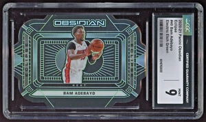 BAM ADEBAYO 2020-21 Panini Obsidian Eclipse Die Cut #40 Etch Green CGC-9 12/25 - Picture 1 of 2