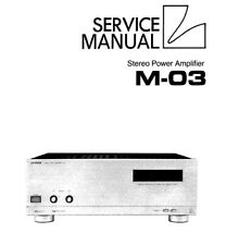 LUXMAN M-03 Power Amplifier Service Manual