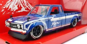 Jada Bigtime Muscle 1/24 Scale Diecast 35953 1972 Datsun 620 Pickup - Blue - Picture 1 of 5