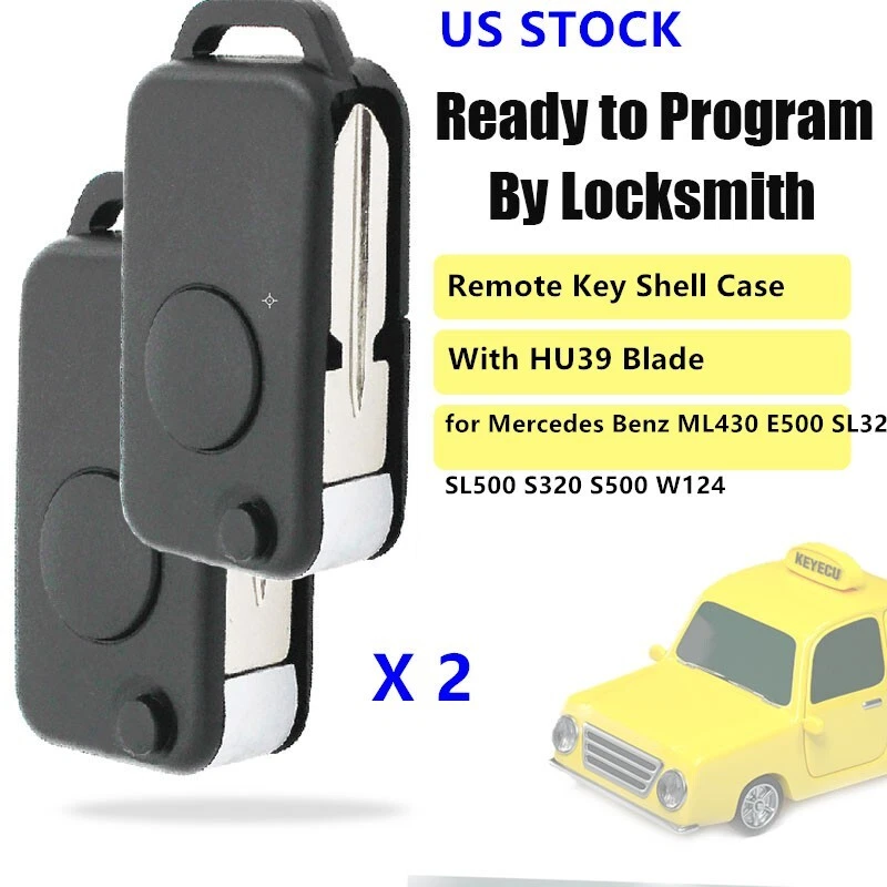 2*for Mercedes Benz ML430 E500 SL320 SL500 S320 S500 W124 Remote Key Shell Case Foto 1 de 4