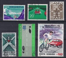 6 Gestempelte Marken mit Verkehrssicherheit Trafficsafety als Motiv 2
