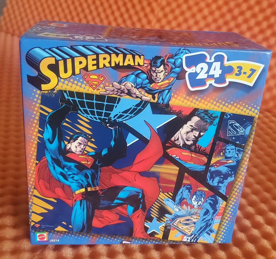 Rompecabezas Superman 2005 Mattel DC 24 piezas 10" x 13" sellado nunca abierto Foto 1 de 4