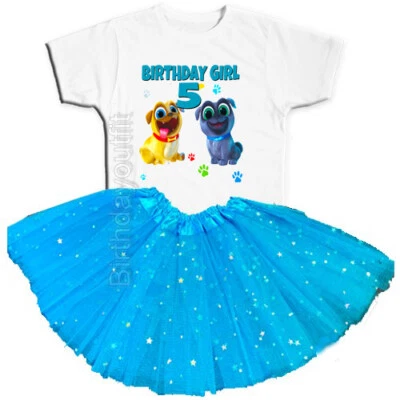 Puppy Dog Pals Birthday Party 5th Tutu Outfit Personalized Name option - Image 1 of 4