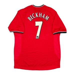 MAGLIA manchester united umbro beckham 2000-01 2001 SHIRT JERSEY FOOTBALL SOCCER - Foto 1 di 9