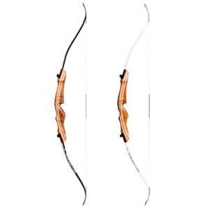 48-70''Recurve  Right Hand  Bow 16-38Lbs Traditional Wood Riser Archery Hunting
