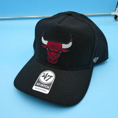 Chicago Bulls Sombrero Para Hombres Snapback Negro Mezcla de Lana '47 Marca Streetwear NBA Nuevo Foto 1 de 4