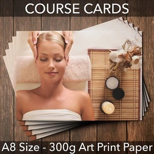 Course Cards Loyalty - for massage beauty salon facial A8 mini size Pack of 200 - Picture 1 of 9