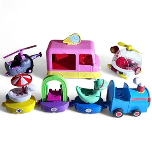 Peppa Pig Vehicle Toy Lot Train Cars Ice Cream Van Paw Patrol Helicopter Set - Picture 1 of 5
