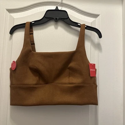 Sujetador SPANX para mujer Longline cuello cuadrado gamuza rico caramelo talla grande Foto 1 de 4