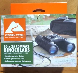 New Binoculars Compact 10 X 25 Binoculars Ozark Trail - Picture 1 of 2