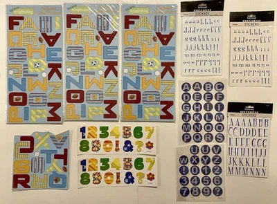 Lot of Blue Blue-tone Alphabet Stickers! 6 Complete Packs & More Sticko, Etc - Image 1 of 4