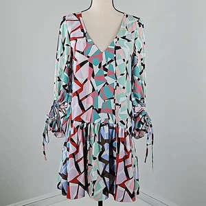 Mini Vestido Anthropologie Chloe Oliver Estampado Pináculo Multicolor Pequeño - Imagen 1 de 13