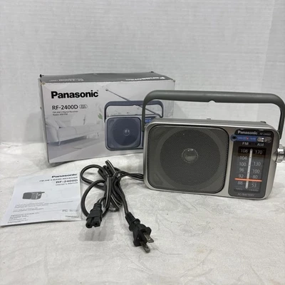 PANASONIC RF-2400D Portable AM/FM 2 Band, Battery AC Power Analog Radio With Box - Image 1 of 4