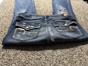 AE AMERICAN EAGLE 14 KICK BOOT SUPER STRETCH WOMENS JEANS - Picture 1 of 4