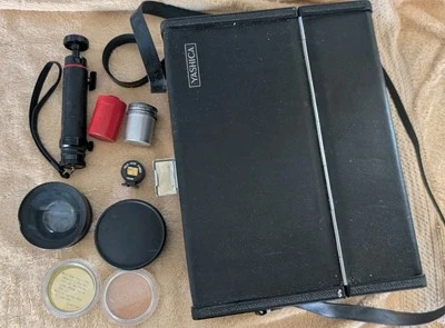 Vintage Japan Yashica Electro Fitted case, lens, filters , accessories  - Image 1 of 4