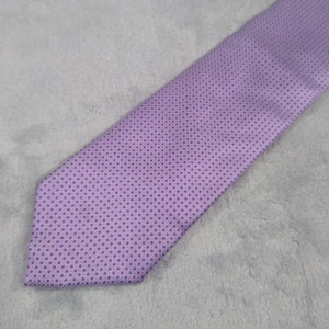 Ermenegildo Zegna Silk Tie Purple Geometric Made In Italy - Picture 1 of 7