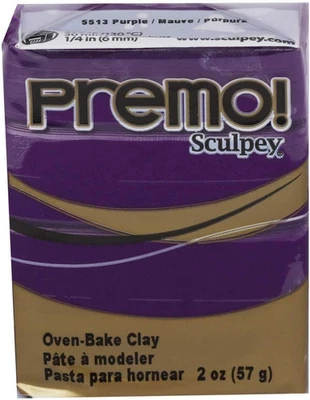 Premo™ полимерная глина для выпечки в духовке, фиолетовая, нетоксичная, 2 унц. Бар, отлично подходит для ювелирных изделий M - Изображение 1 из 4
