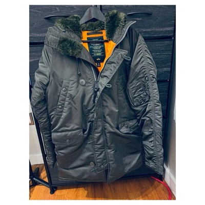 Parka Alpha Industries Slim Fit N-3B Gris Clima Extremo Frío Para Hombre Talla XS Foto 1 de 4