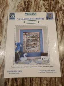 1994 Linda Myers Counted Cross Stitch Pattern "A Seasonal Sampling" - Picture 1 of 3