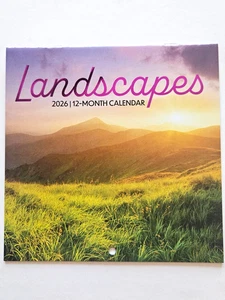 2026 Mini 12- Month Wall Calendar - Landscapes 6" x 6" ( 6 by 6 Inches ) - Picture 1 of 8