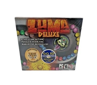 NEW Zuma Deluxe (PC Game, 2004) Pop Cap Mumbo Jumbo Vintage Factory Sealed - Image 1 of 3