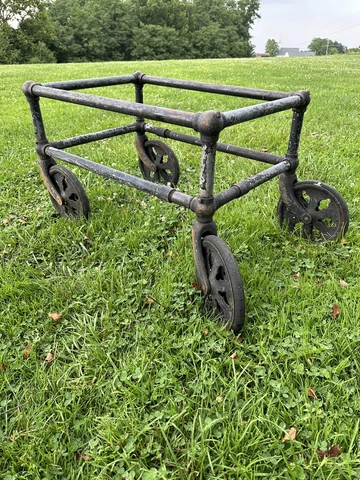 1940s Industrial Coffee Table Workbench Farmhouse Country Primitive TV Cart Cover