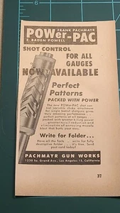 Vintage Pachmayr Gun Works POWer-Pac Shot Control Print Ad - Picture 1 of 3