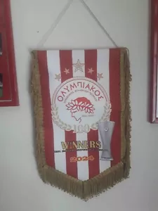 OLYMPIACOS EUROPA CONFERENCE LEAGUE WINNERS OLYMPIAKOS XL pennant 21 - Picture 1 of 21