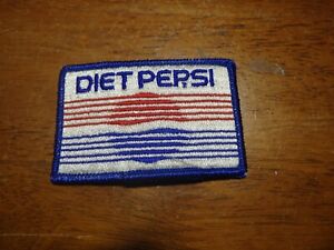 VINTAGE Diet Pepsi  soda - Line Logo - 1987 - Embroidered - patch bx Y #10